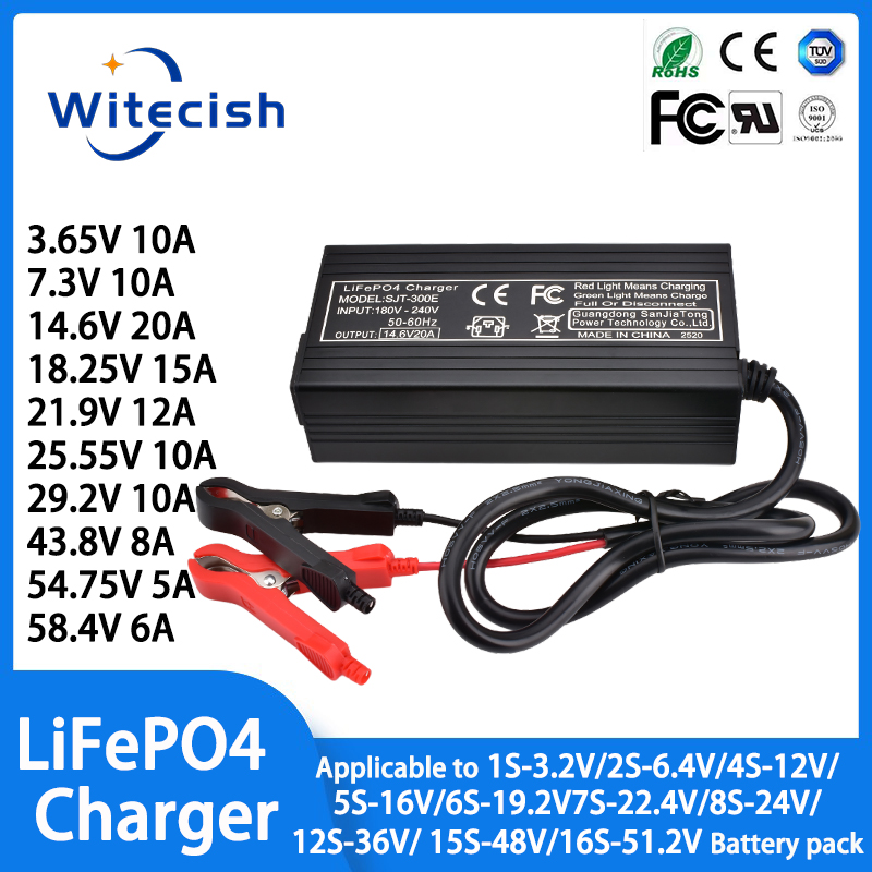 LiFepo4 Charger 3.65V 10A 7.3V - 84V 20A Smart Charger recension och pris