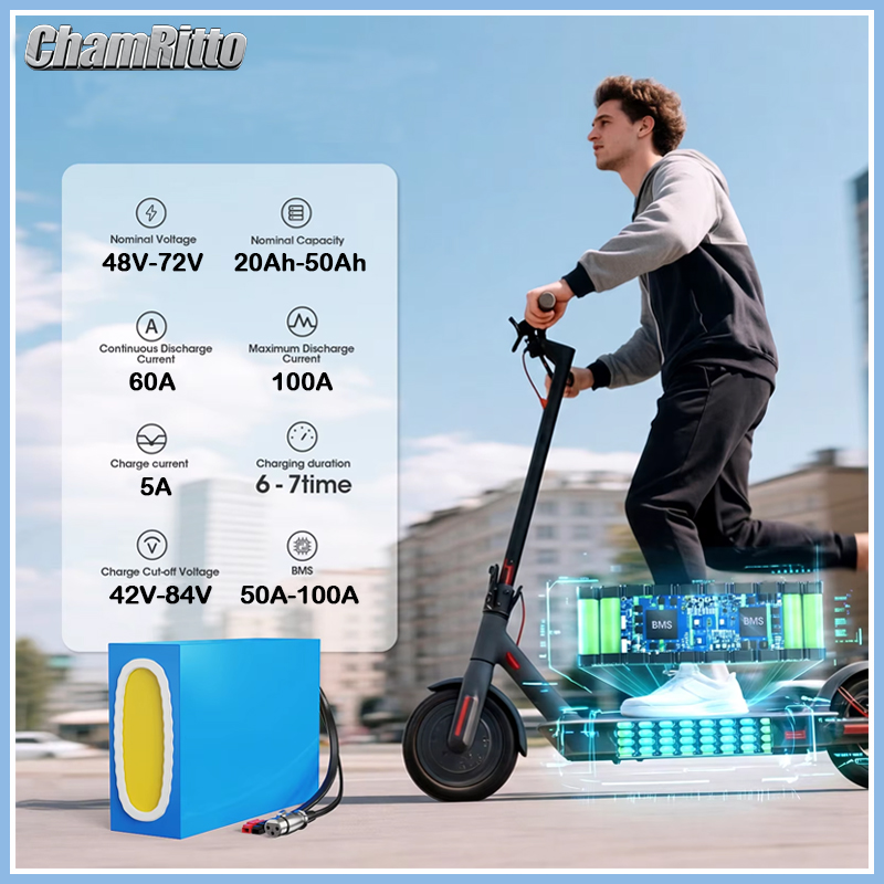 48V 52V 60V 72V 2000W ebike ch - 60V 50Ah Electric Scooter Battery recension och pris